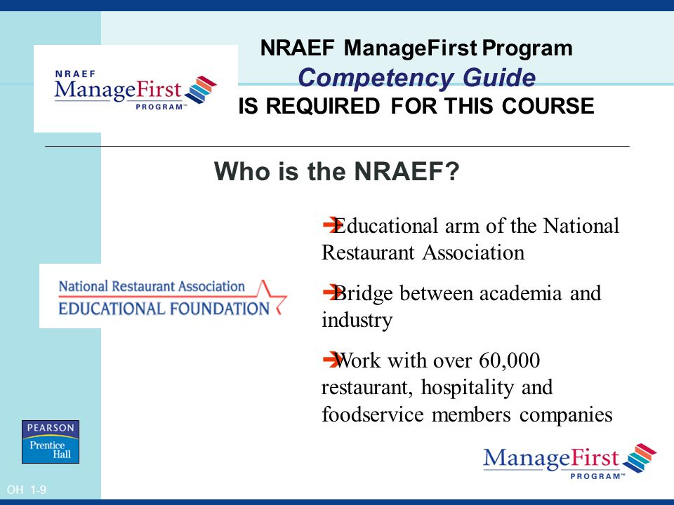 OH 1-9 Who is the NRAEF.