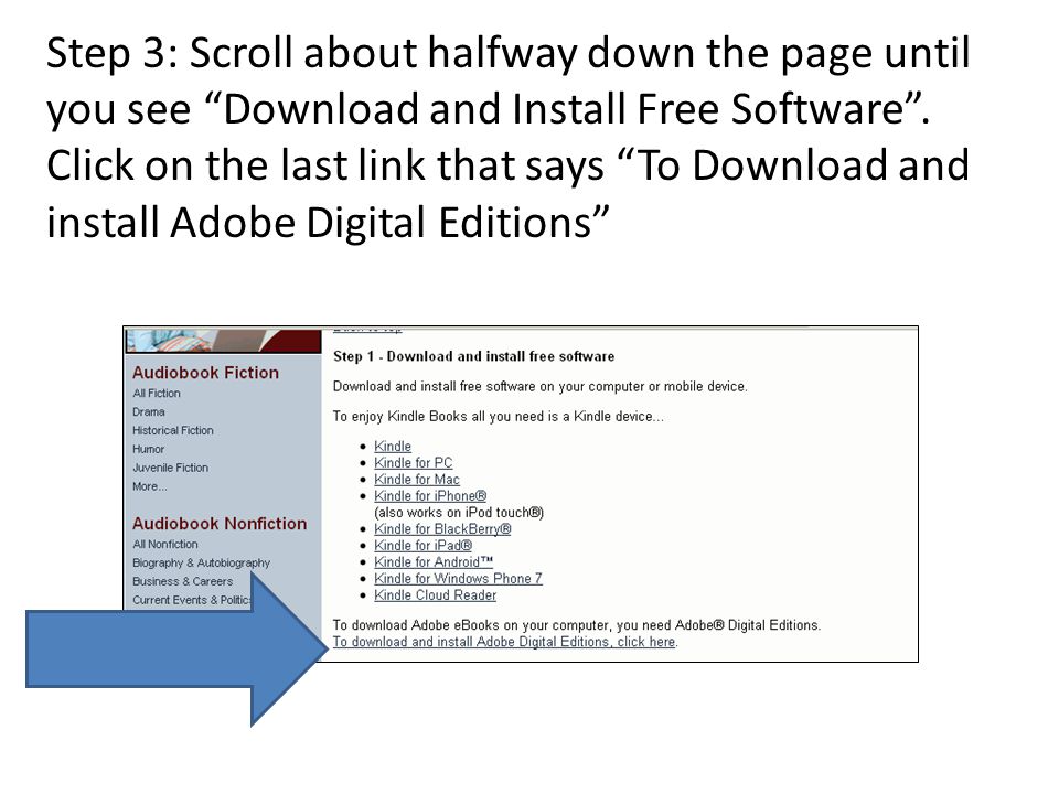 Step 3: Scroll about halfway down the page until you see Download and Install Free Software .
