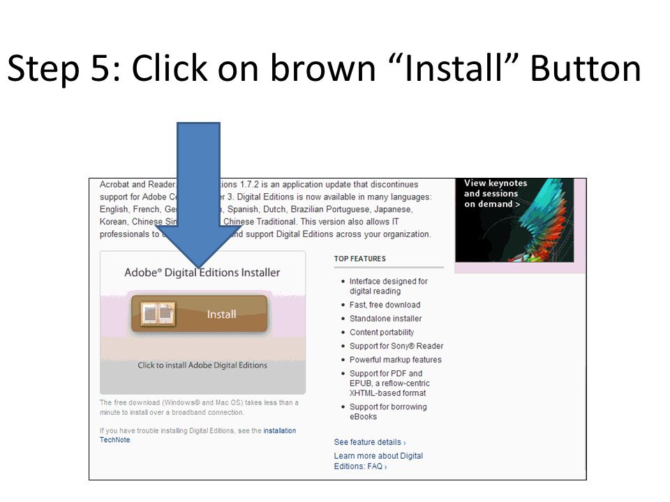 Step 5: Click on brown Install Button