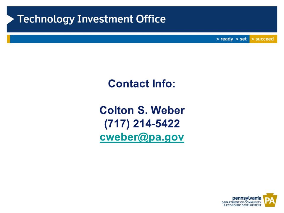 Contact Info: Colton S. Weber (717)