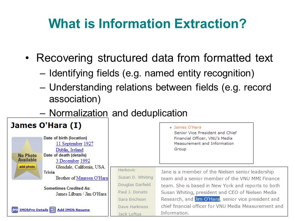 What is Information Extraction.