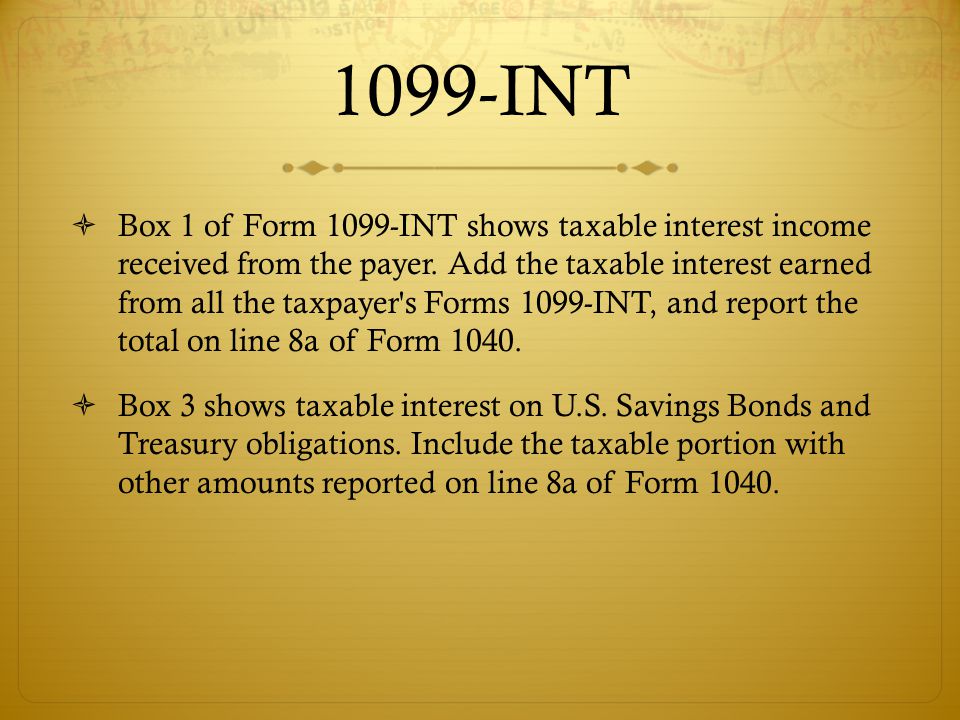 Income Interest And Dividends Interest Common Sources Of Taxable