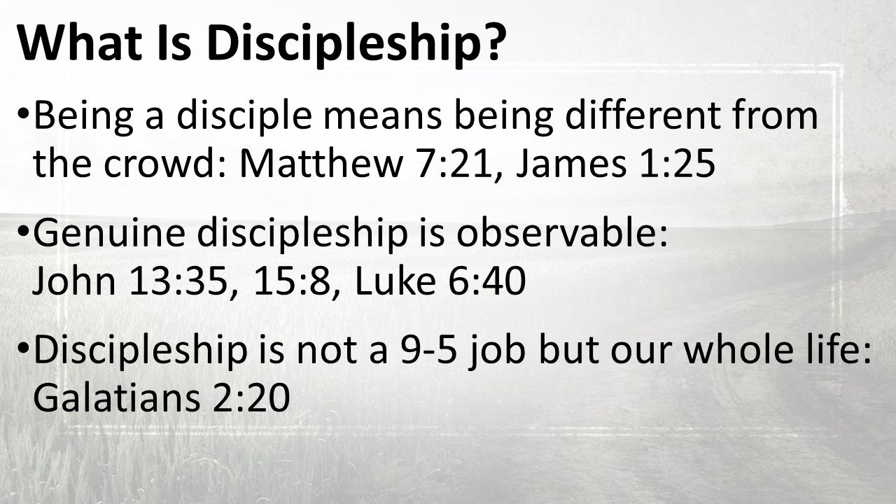 What Is Discipleship.