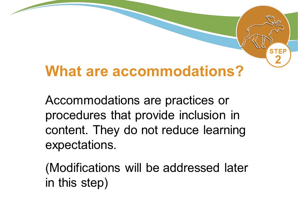What are accommodations.