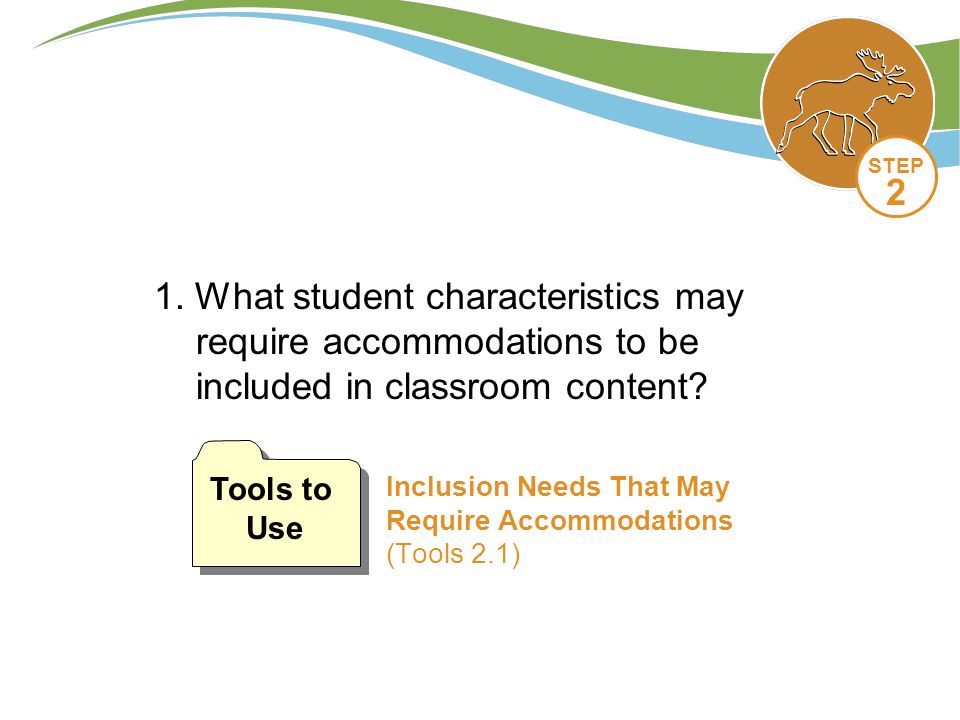 1. What student characteristics may require accommodations to be included in classroom content.