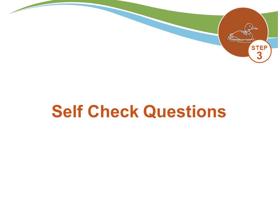 Self Check Questions STEP 3