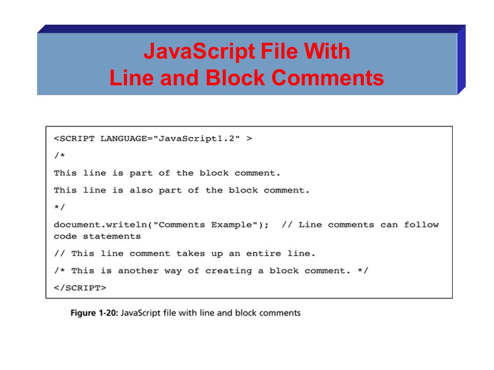 JavaScript File With Line and Block Comments