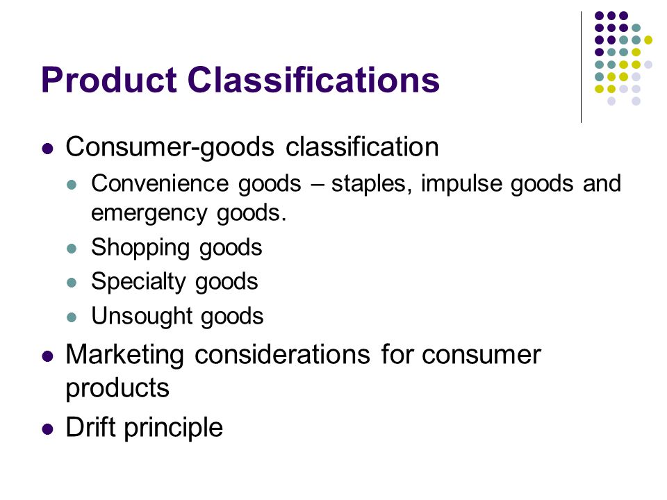 marketing considerations for consumer products