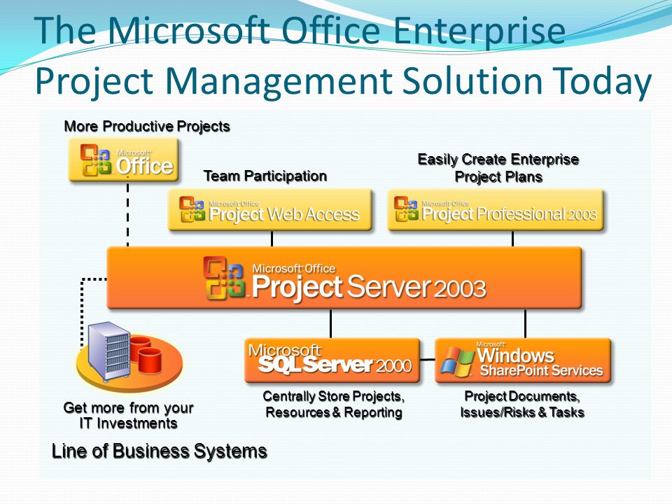 В системе управления проектами microsoft project web access целесообразно использовать на уровне