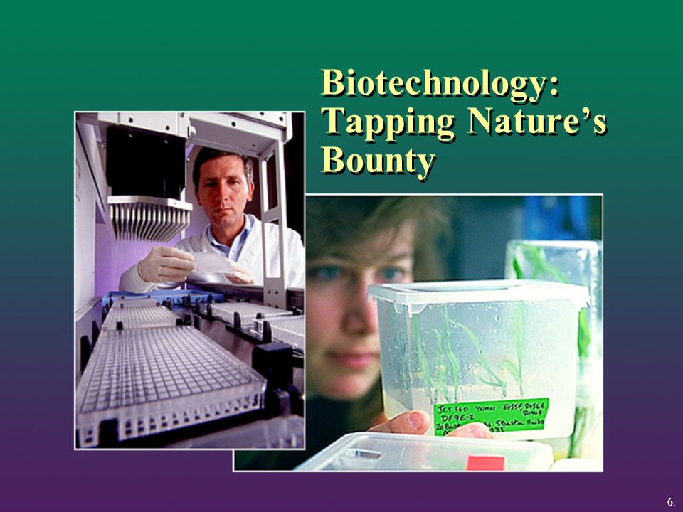 Biotechnology: Tapping Nature’s Bounty 6.