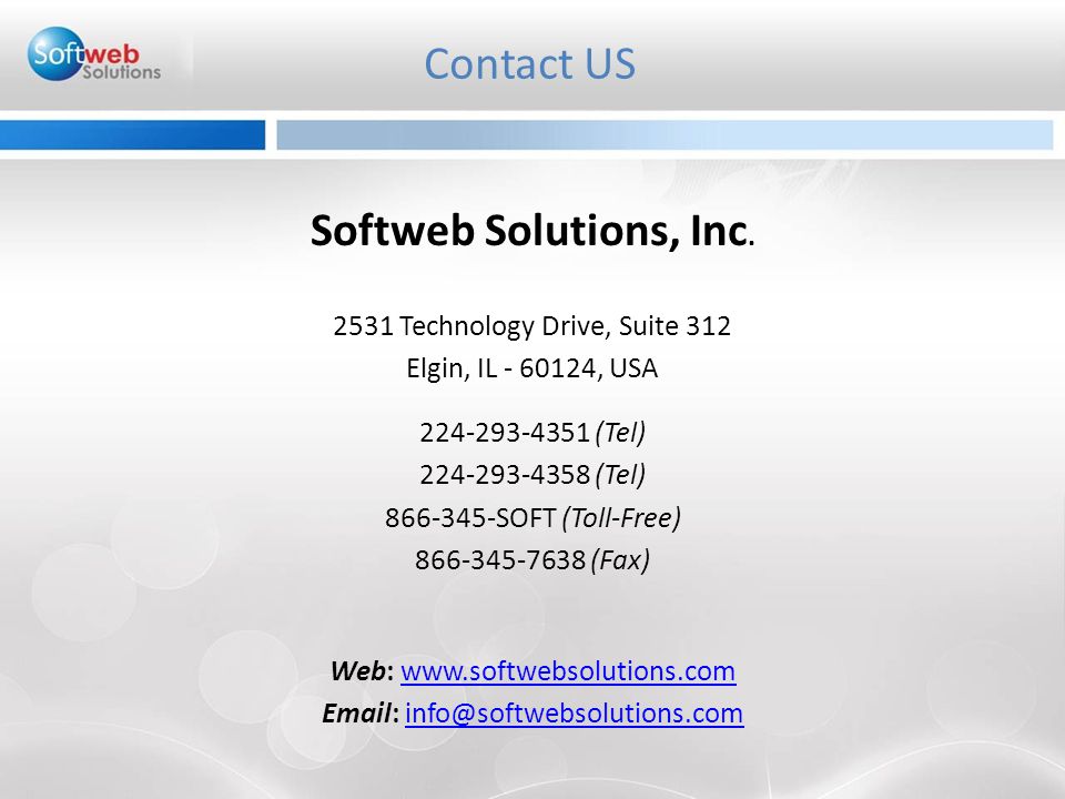 Contact US Softweb Solutions, Inc.