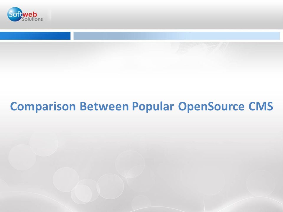 Comparison Between Popular OpenSource CMS
