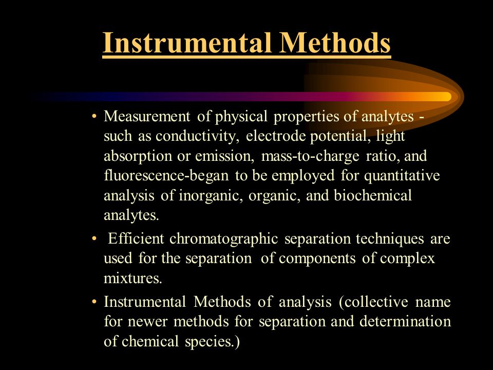 Instrumental Chemistry Chapter 1 Introduction Classical - 