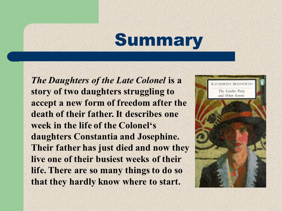 katherine mansfield the daughters of the late colonel
