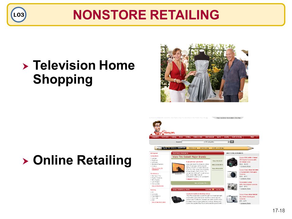 NONSTORE RETAILING LO3  Television Home Shopping  Online Retailing 17-18