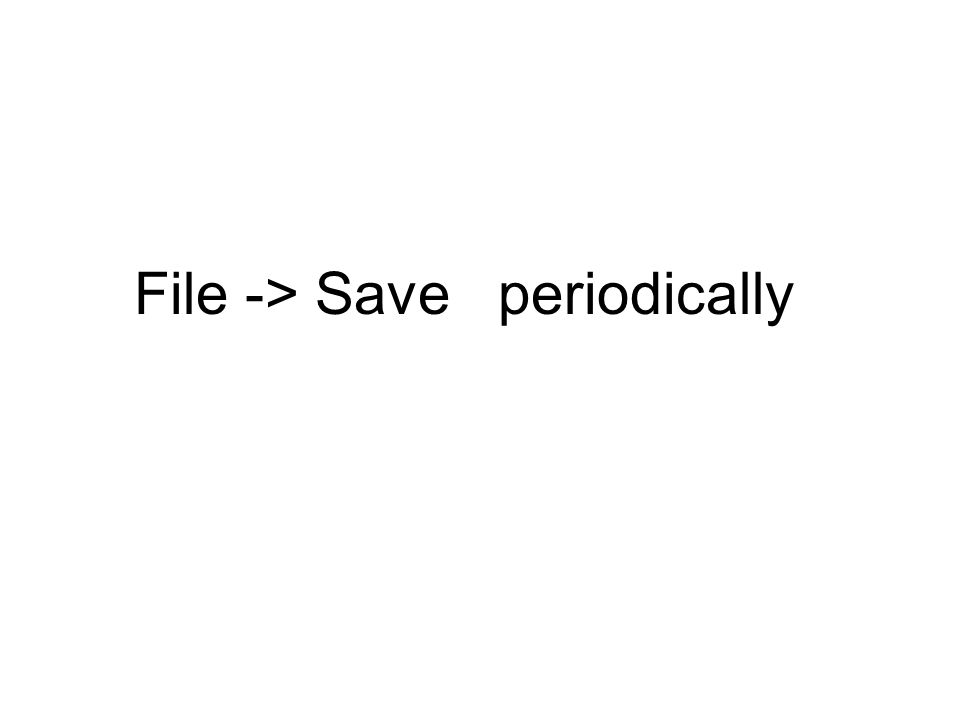 File -> Save periodically