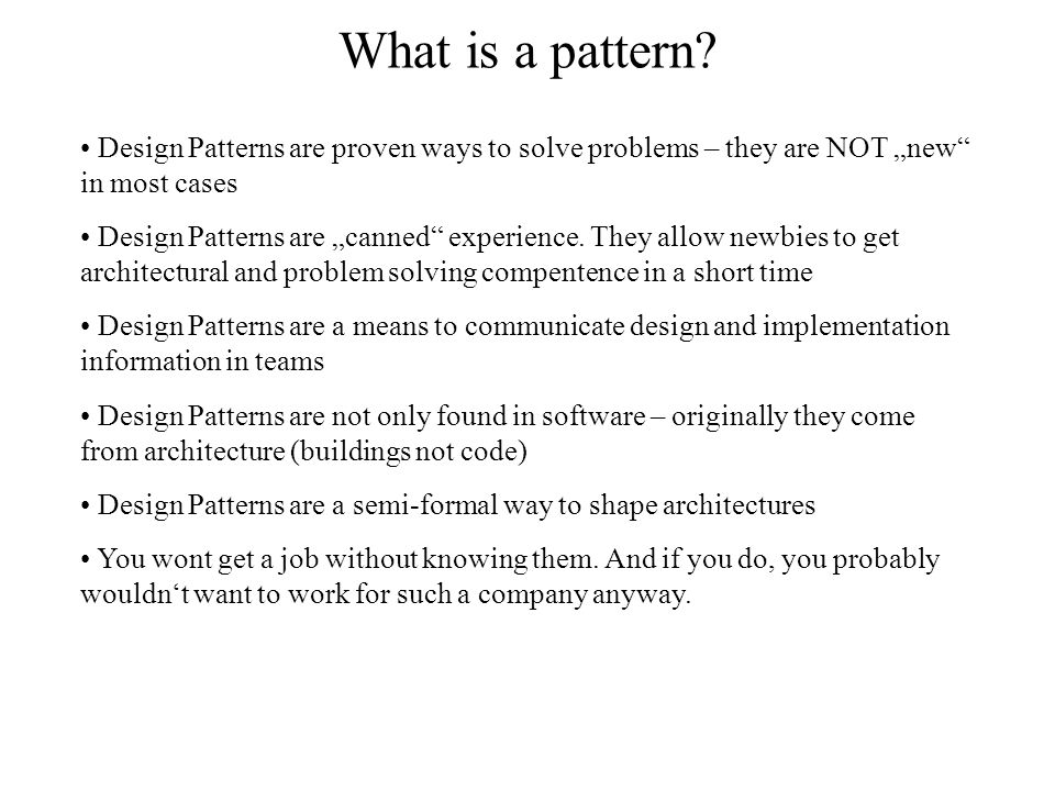 What Is a Pattern Design?