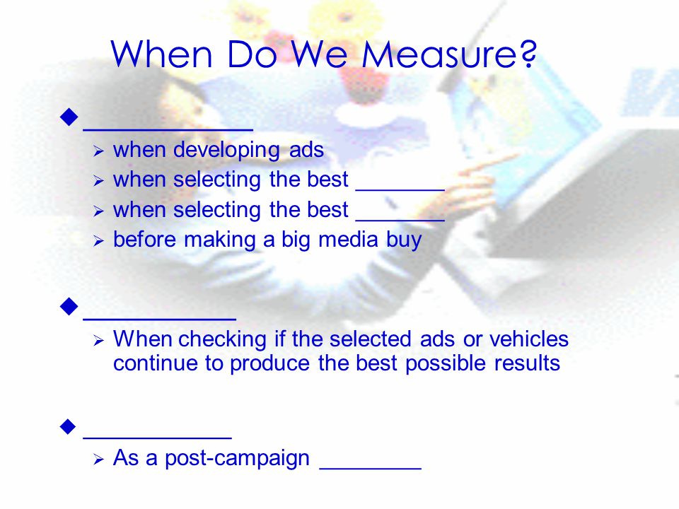 When Do We Measure.