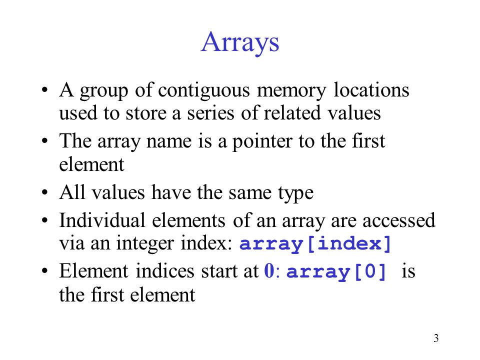 1 CSE1301 Computer Programming Lecture 18 Arrays (Part 1) - ppt download