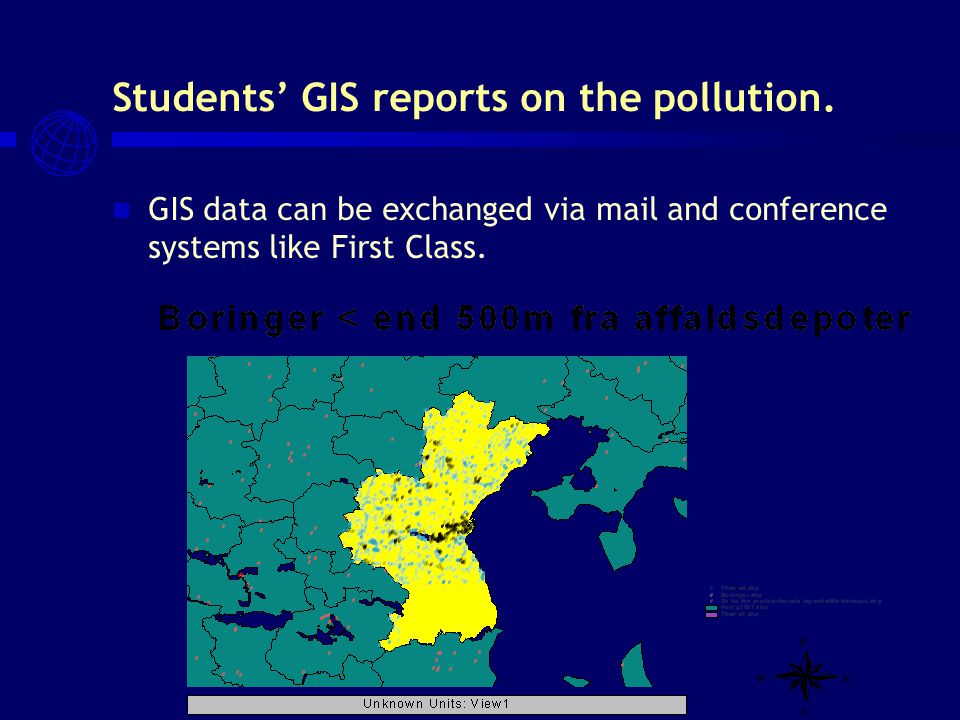 Students’ GIS reports on the pollution.