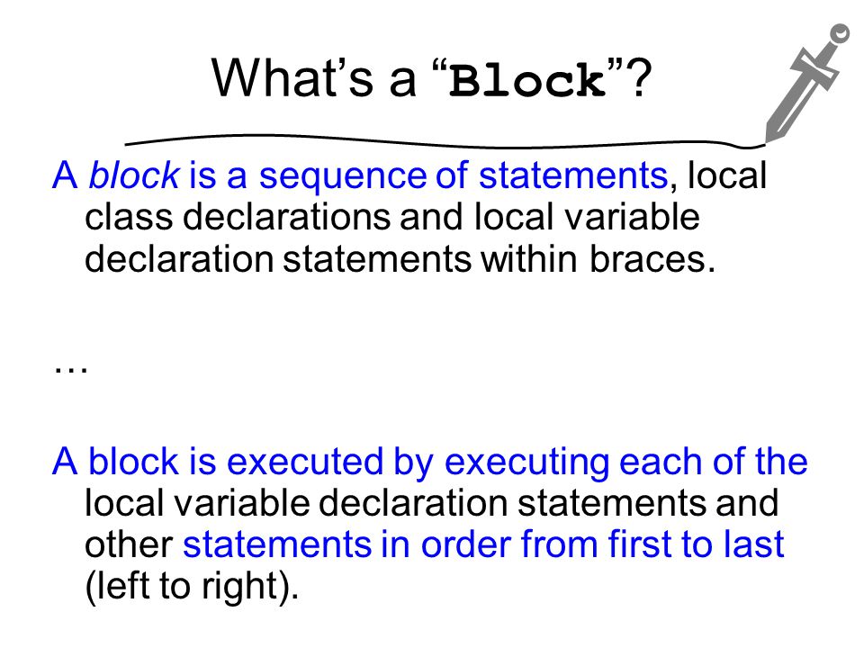 What’s a Block .