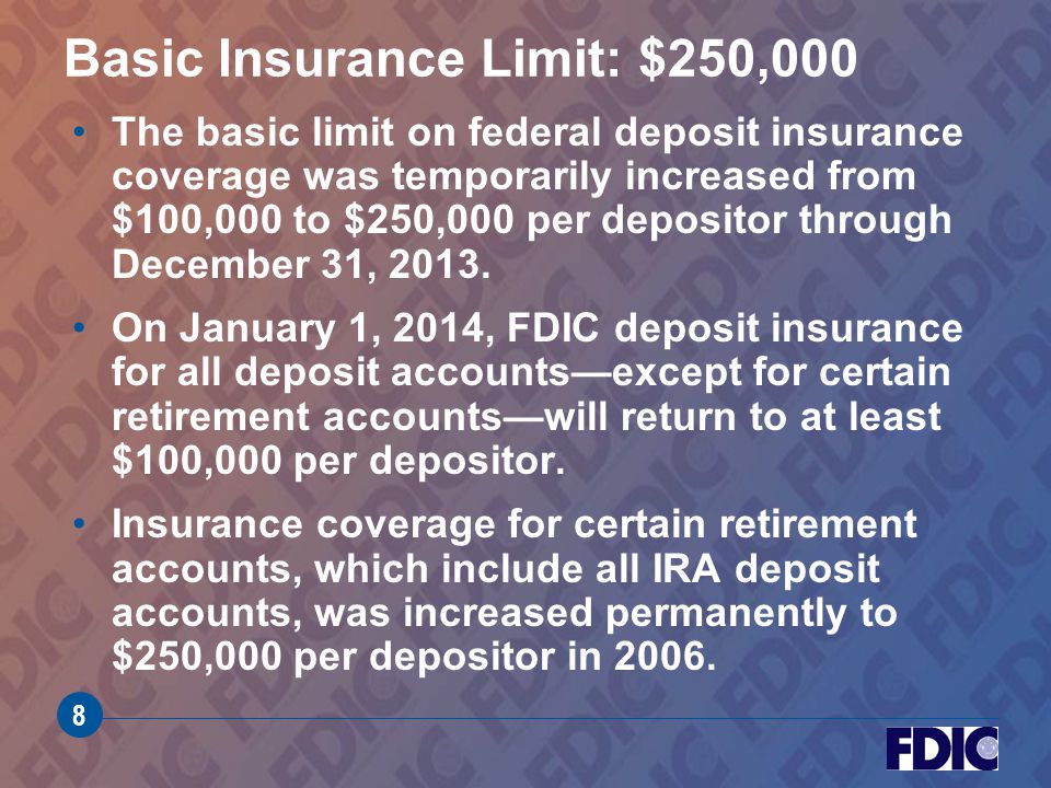 1 Fdic S Video Overview On Deposit Insurance Coverage Ppt