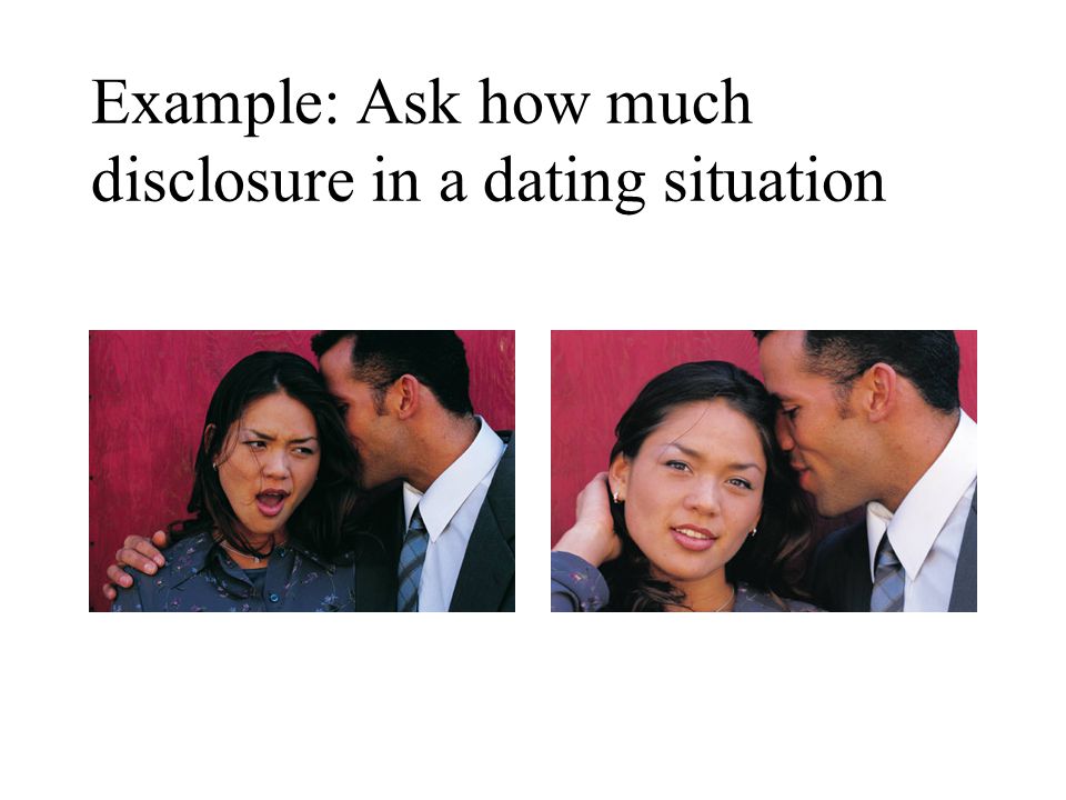 Self disclosure dating