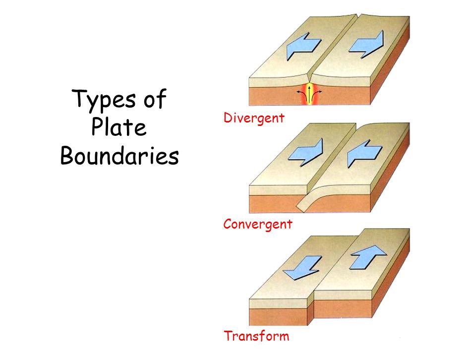 Plate Tectonics. Types of Plate Boundaries Divergent Convergent Transform.  - ppt download