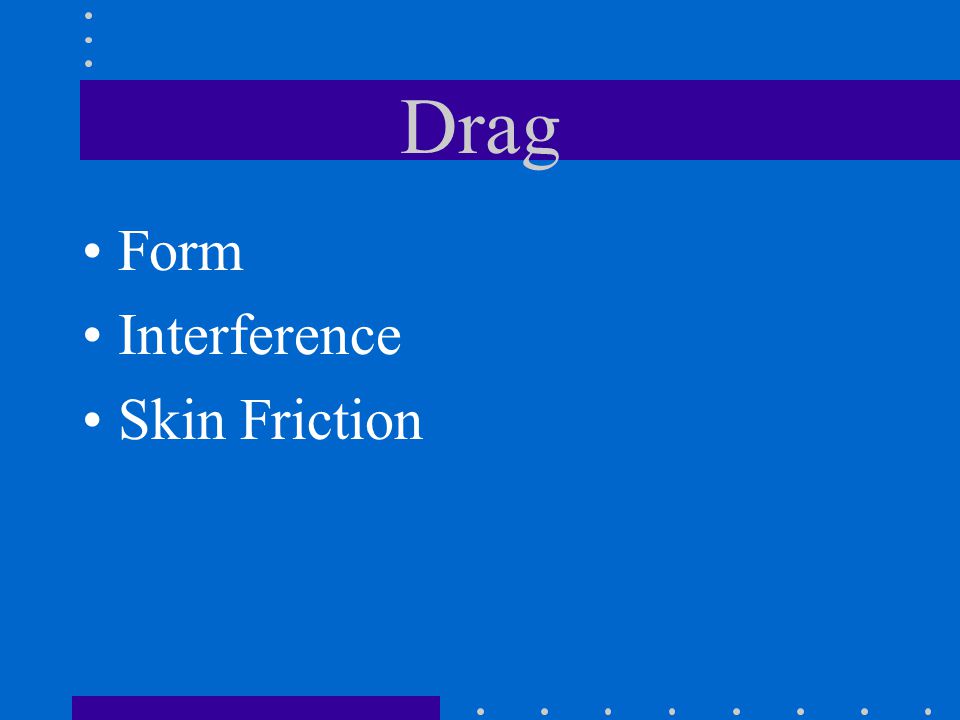 Drag Form Interference Skin Friction