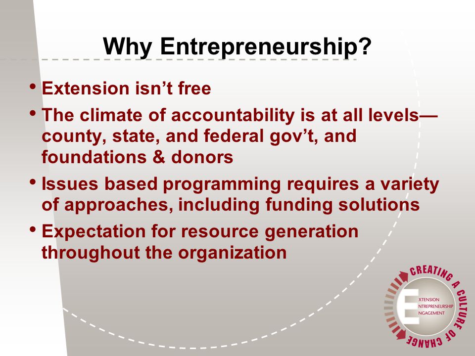 Why Entrepreneurship.