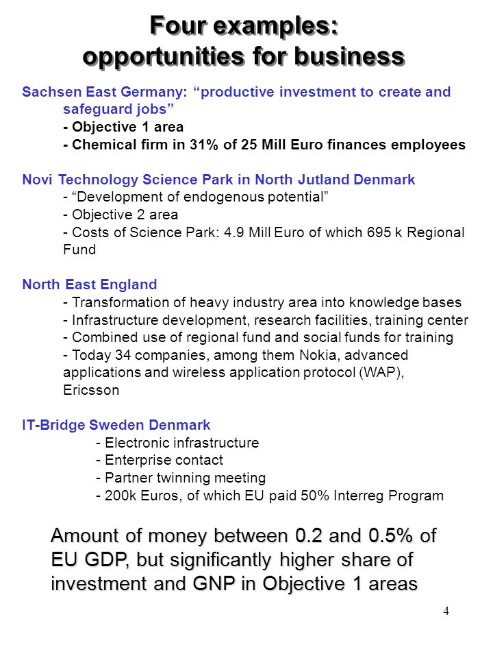 examples of opportunities in a business areas of opportunity examples