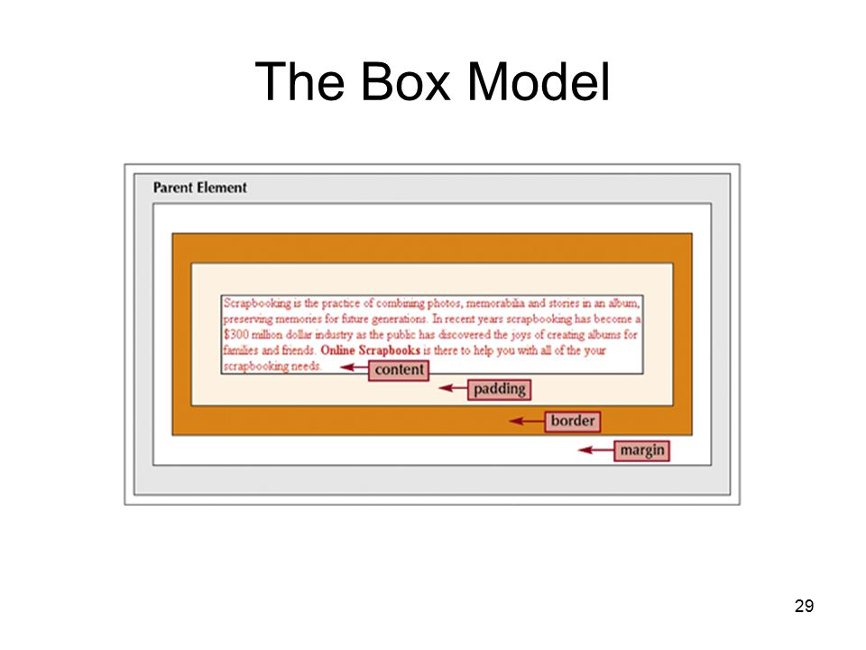29 The Box Model