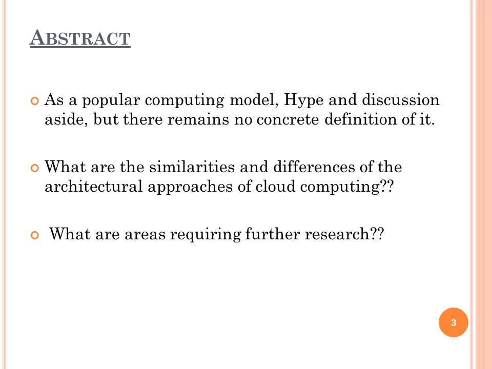 A BSTRACT As a popular computing model, Hype and discussion aside, but there remains no concrete definition of it.