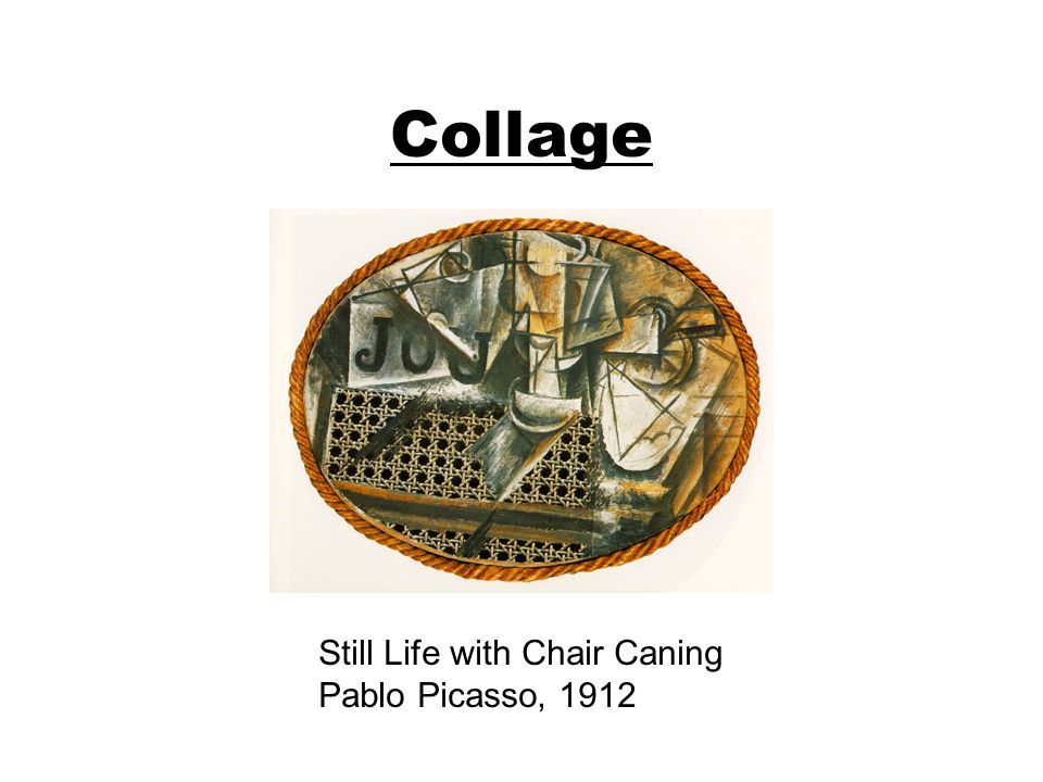 The Books Collage Still Life With Chair Caning Pablo Picasso Ppt