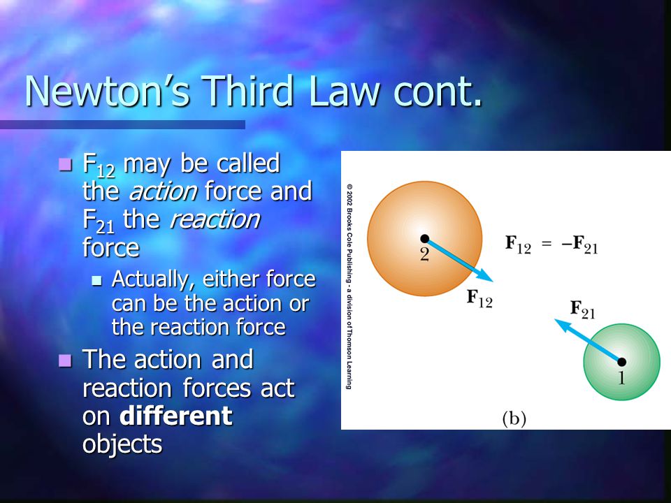 Newton’s Third Law cont.