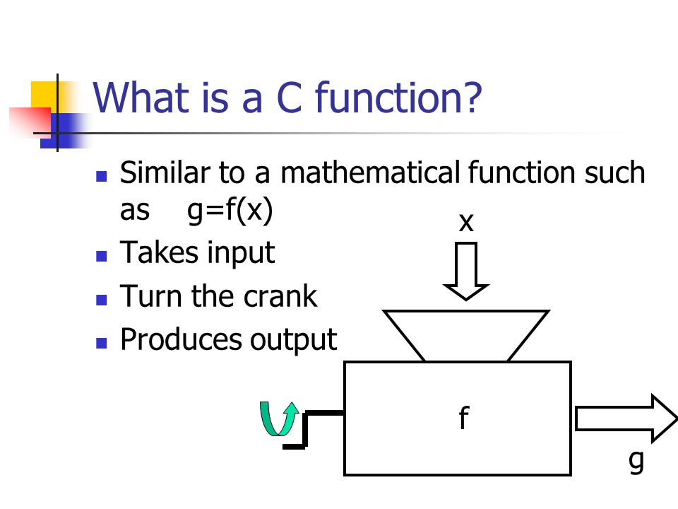 What is a C function.