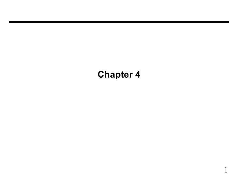1 Chapter 4