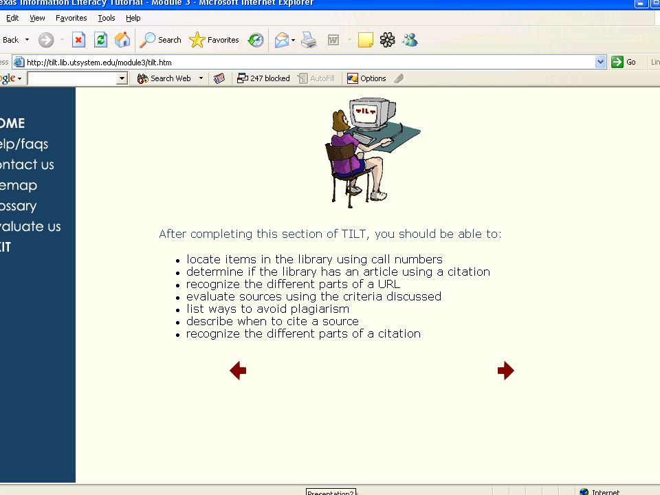Online Instruction: Preparing and Creating Visual Tutorials MLA Conference May 11, 2005 Vivienne Piroli. -  ppt download