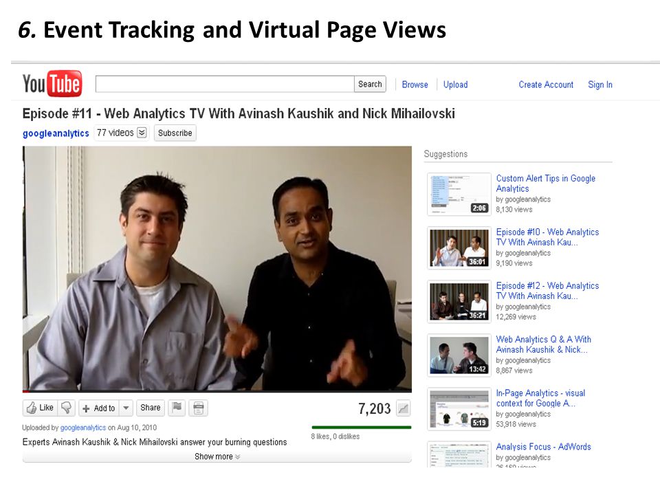 6. Event Tracking and Virtual Page Views