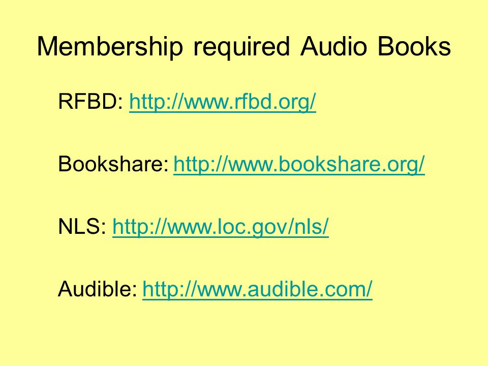 Free Digital Books Project Gutenburg   Loud Lit   Librivox   Check your local library