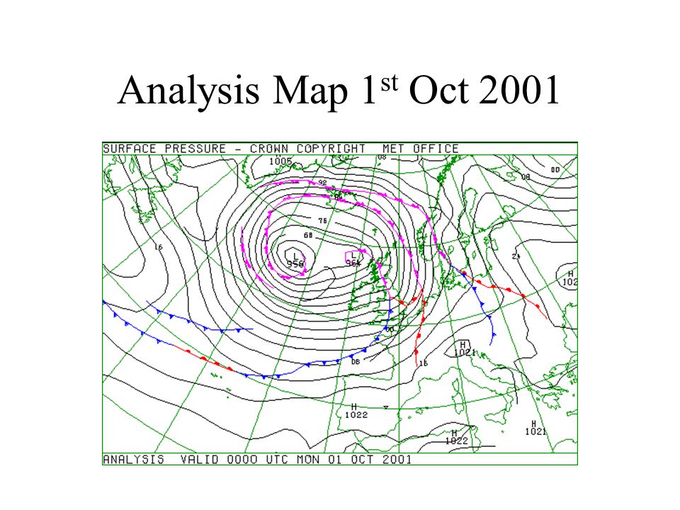 Analysis Map 1 st Oct 2001