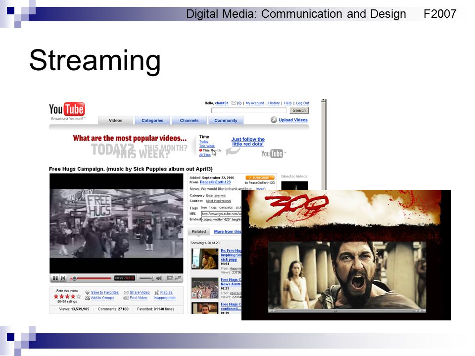 Digital Media: Communication and DesignF2007 Streaming