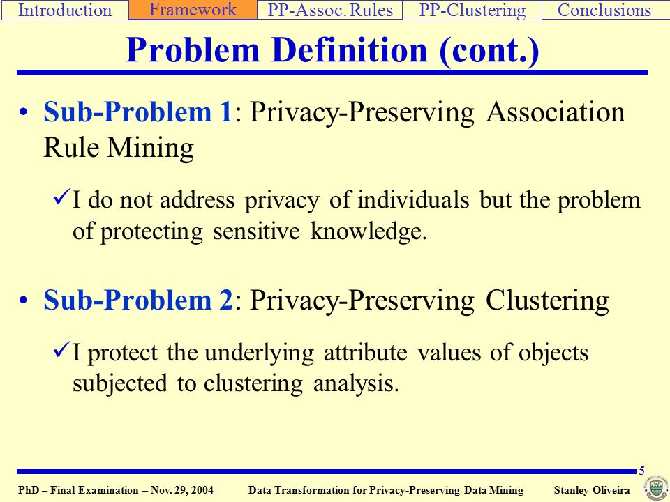 Privacy preserving data mining phd thesis introduction