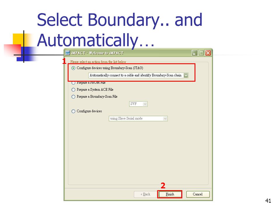 41 Select Boundary.. and Automatically … 2 1