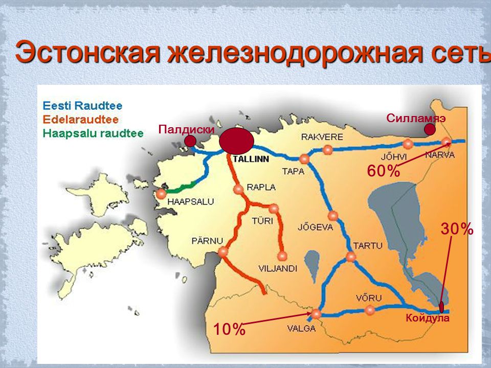 Экономическая карта эстонии