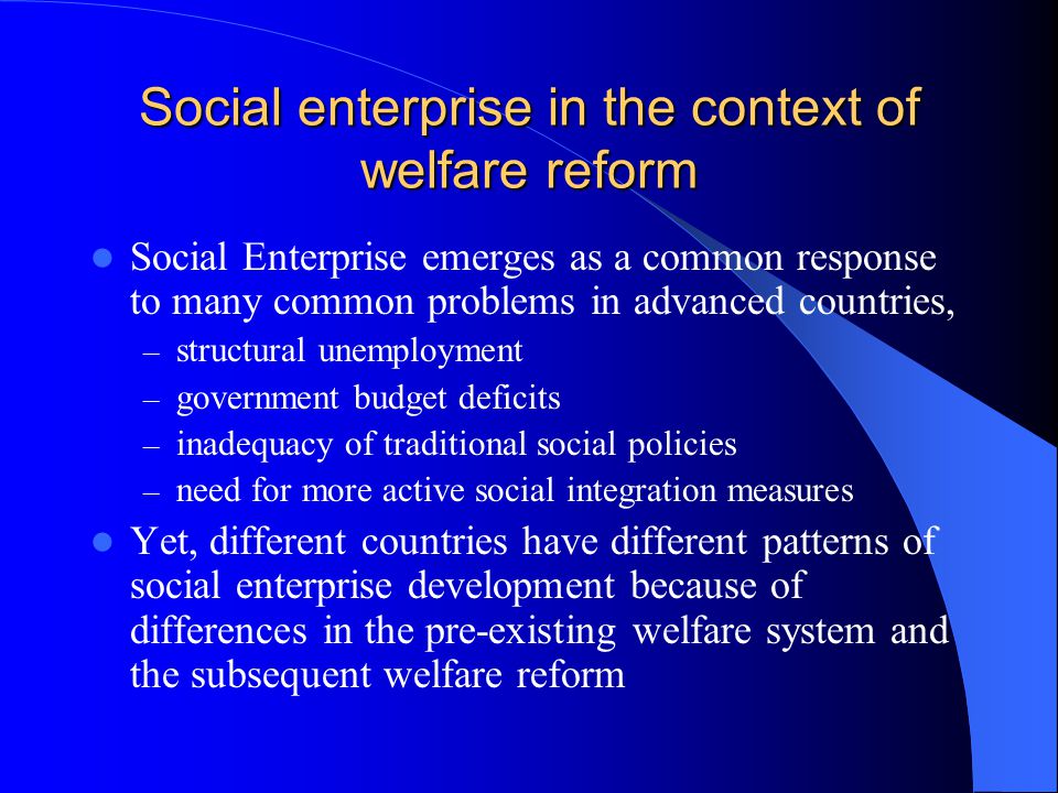 Three Worlds of Social Enterprise by Stephen W K CHIU Director of ...