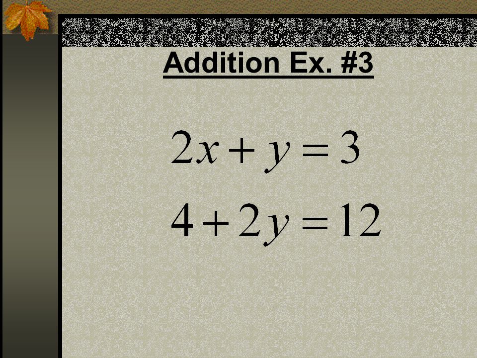 Addition Ex. #2