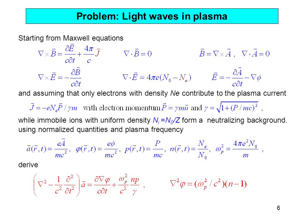1 Pukhov, Meyer-ter-Vehn, PRL 76, 3975 (1996) Laser pulse W/cm 2 plasma box  (n e /n c =0.6) B ~ mc  p /e ~ 10 8 Gauss Relativistic electron beam. -  ppt download