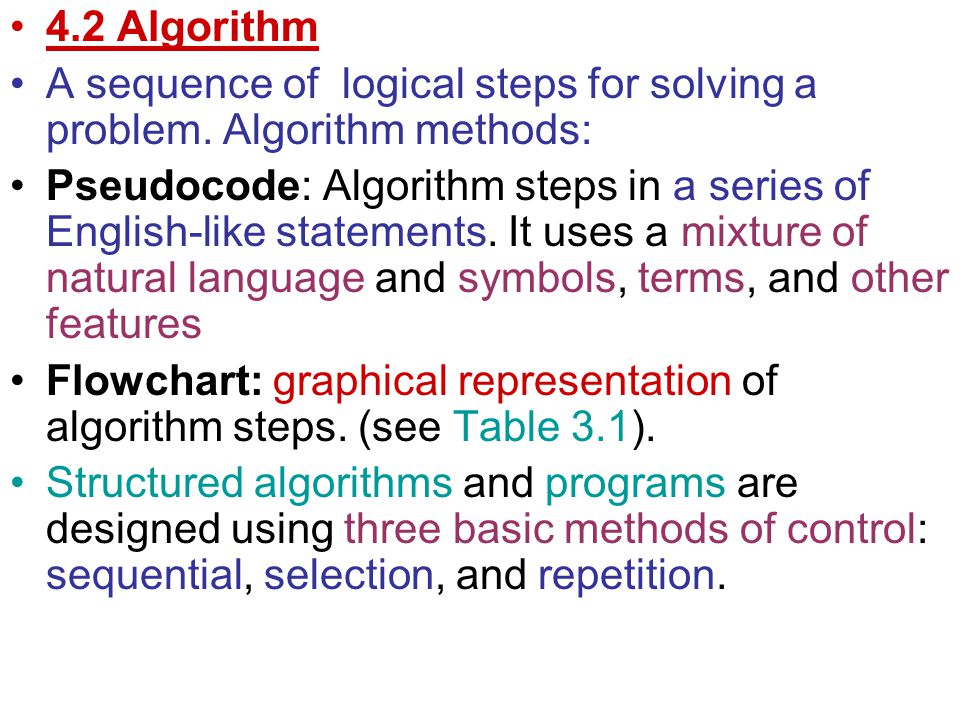 Chapter 4 Algorithm 41 Introduction Stages Identified In