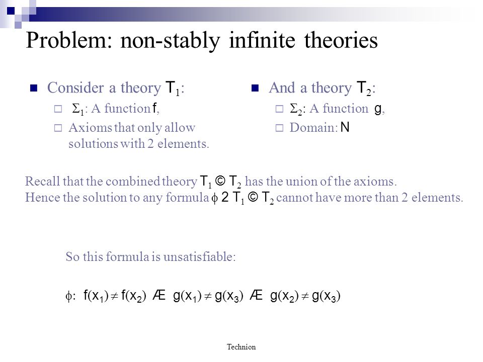 Ofer Strichman Technion Deciding Combined Theories Ppt Download